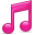 Sidebar Music Pink Icon 32x32 png
